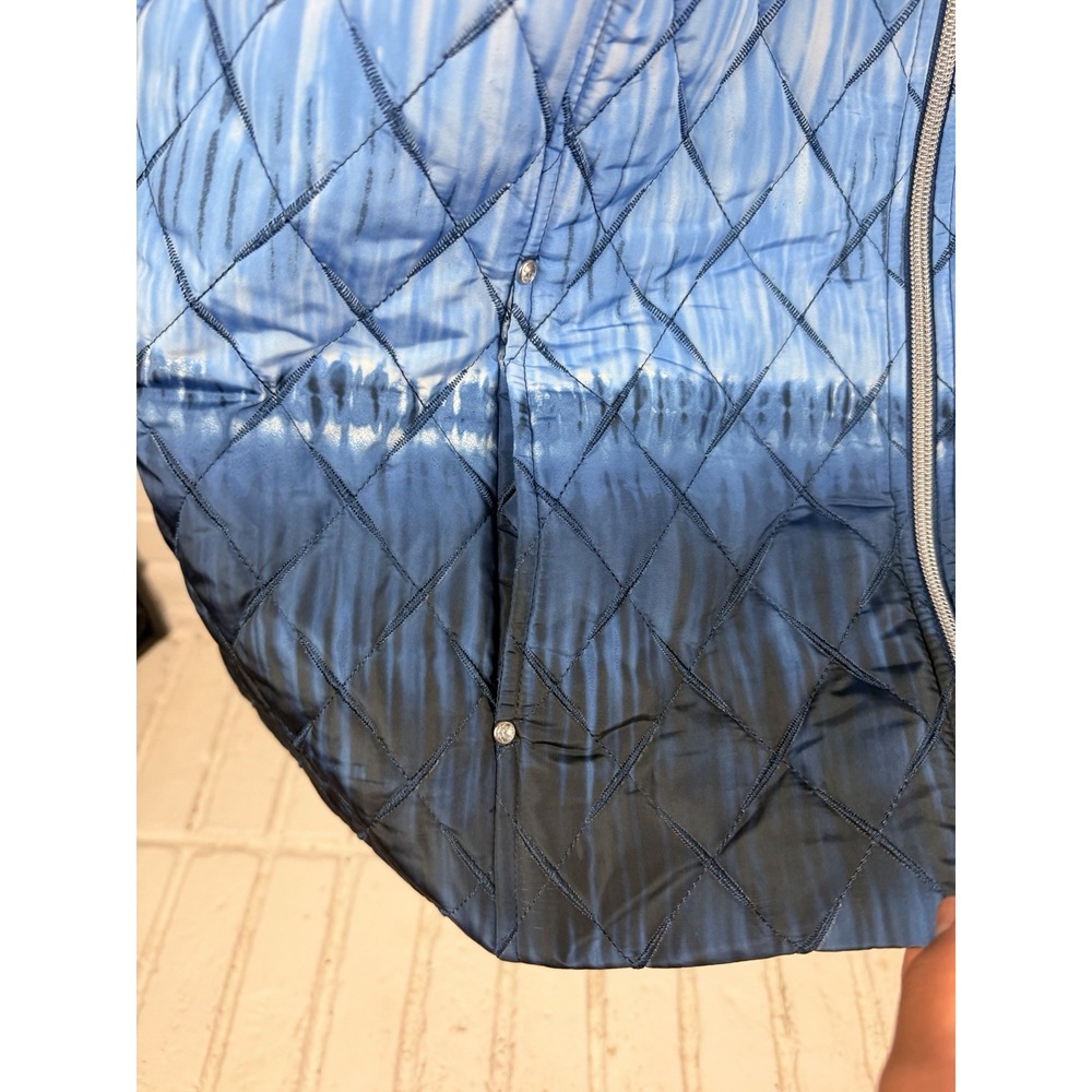 NWT Allison Daley Womens 2X Blue Ombre Tie Dye Quilted Vest Rhinestone - Picture 5 of 6